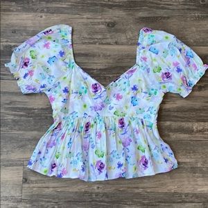 NWT Floral Urban Outfitters crop top Large